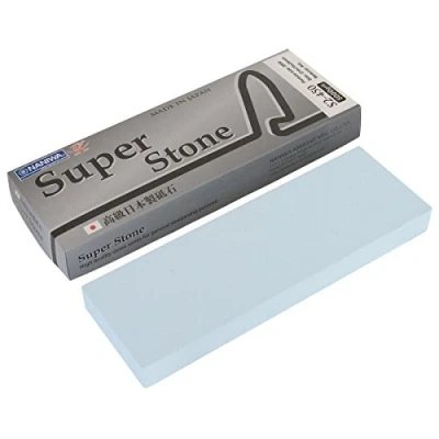 Imagen de Sanelli Ambrogio Naniwa Super Stone, piedra afiladora profesional, grano #5000, ideal para el acabado de cuchillos pescado crudo, marisco, verduras, Splash&amp;Go, fabricado en Japón