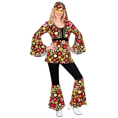 Imagen de WIDMANN MILANO PARTY FASHION Disfraz 60s Hippie Style, Reggae, Flower Power, Disco Fever, Schlagermove