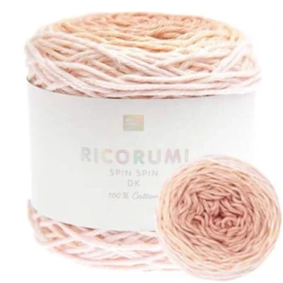 Imagen de Ricorumi Spin 50 g, color 19, diseño de arco iris con iris, algodón fino para ganchillo figuras amigurumi los nuevos cuadernos