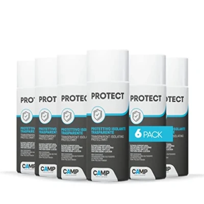 Imagen de Camp Protect Spray protector aislante para plástico, madera, cerámica y metales, transparente, plastificante, antioxidante e impermeable, 6 x 400 ml