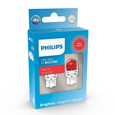 Imagen de Philips Ultinon Pro6000 LED foco de señalización para automóvil (W21/5W red), Versión anterior