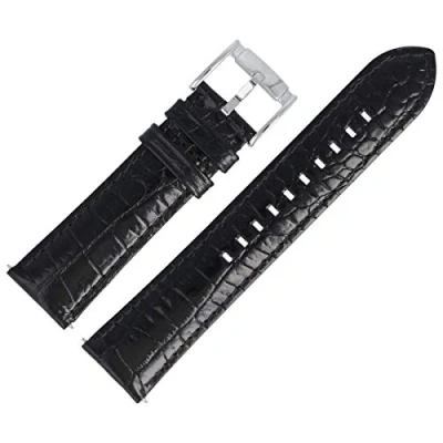 Imagen de Armani Correa de Reloj Pulsera 22mm Cuero Negro AR 2411
