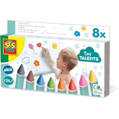 Imagen de SES Creative 13050 Ceras para el baño 8 Colores, Multicolor, Talla única (13050)