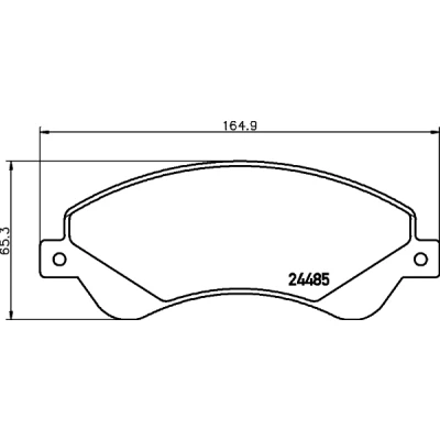 Imagen de HELLA 8DB 355 012 771 Juego de pastillas freno con contacto avisador desgaste accesorios FORD: Transit Mk6 Furgón