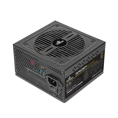 Imagen de YEYIAN Raiden 550W Fuente de Alimentación No Modular PC 80+ Bronce PCIE 6+2 ATX 12V Ver 2.0 80 Plus Bronze Cables Planos Ventilador 120mm Gaming Compatible Intel Nvidia AMD (Negro)