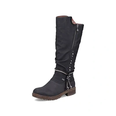 Imagen de Rieker Mujer Botas Z4759, señora de Invierno,Repelente,riekerTEX,Botas Invierno,Botas Cordones,Forradas,Negro (Schwarz / 01),39 EU 6 UK