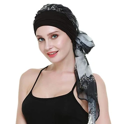 Imagen de Headwraps bufandas para los pacientes de quimioterapia el cáncer las mujeres sombreros Cap regalos la pérdida cabello