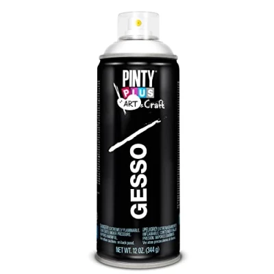 Imagen de PINTYPLUS ART &amp; CRAFT Imprimacion Gesso spray 520cc, Blanco, Estándar