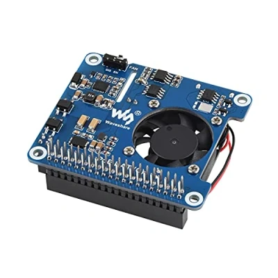 Imagen de IBest PoE Hat for Raspberry Pi 4B 3B+,802.3af/at Compliant,Power Over Ethernet (C) Expansion Board 3B+ 4B,with Cooling Fan and Heatsink