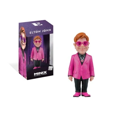 Imagen de BANDAI Minix Figura De colección 12cm Elton John Coleccionables para Exhibición Idea Regalo Juguetes Niños Y Adultos Fans la Música (MN18543)