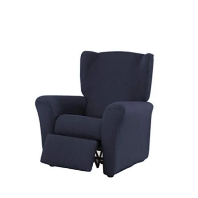 Imagen de Estoralis Berta Funda Sillon de Diseño Moderno Tejido Elastico Marino para Relax (de 70 a 90 cm.) Maxima Adaptabilidad Todo Tipo sillones