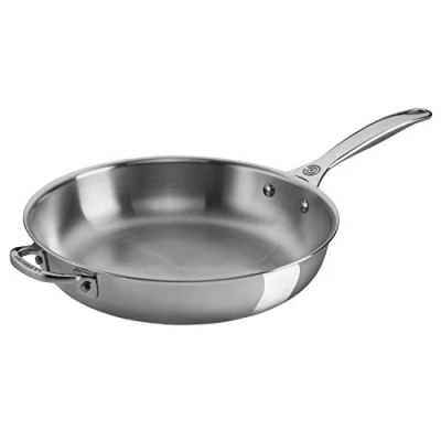 Imagen de Le Creuset Sartén alta con asa auxiliar, Acero inoxidable 3 ply, Sin revestimiento, diámetro 28 cm