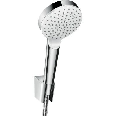 Imagen de Hansgrohe 26568400 Crometta Set de Soporte Ducha con Flexo 125 cm, Ahorro Agua, Blanco/Cromo, 1,25 m