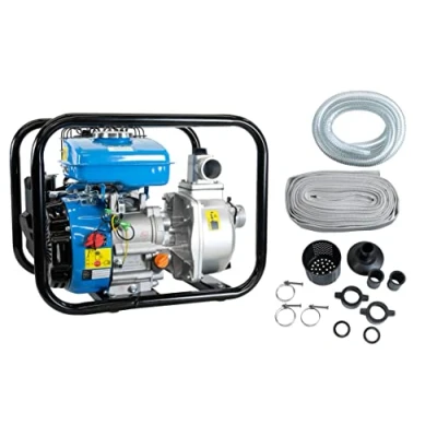 Imagen de Güde 94503 GMP 15.22 Kit de bomba motor (motor 4 tiempos, volumen bombeo: 15.000 l/h, altura máxima extracción: 22 m, gasolina), color azul y negro