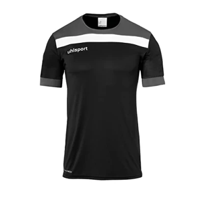 Imagen de Uhlsport Offense 23 Shirt Shortsleeved Camiseta De Fútbol para Hombre, Negro/Antracita/Blanco, 140