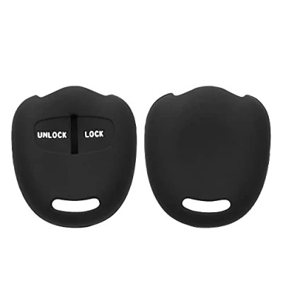 Imagen de kwmobile Funda Compatible con Mitsubishi Llave de Coche 2 Botones Carcasa Protectora Silicona para Case en Negro