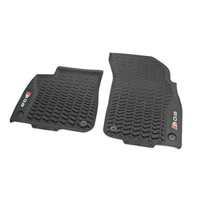 Imagen de Audi 4M8061221A041 Alfombrillas de Goma, 2 Delanteras Goma para Todo Tipo Clima, Color Negro y Rojo, con Texto SQ8