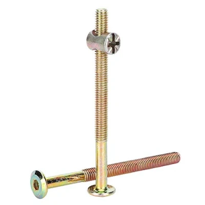 Imagen de 10 unids M6 Tornillos de Acero al Carbono Con Tuercas Barril Tuerca Pasador Conector Muebles Sujetador(40mm)