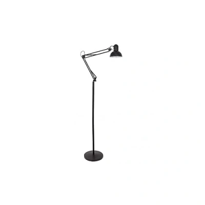 Imagen de Lampara de Pie Articulable RUTILO 1xe27 Negro Mate 180 cm Fabrilamp