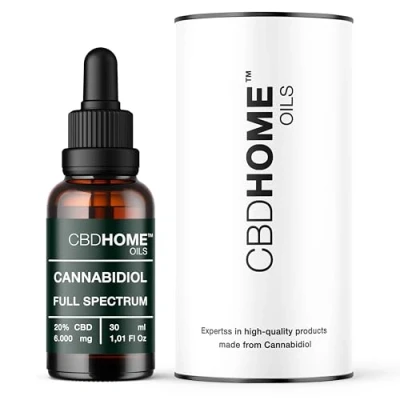 Imagen de CBD HOME Oil Aceite 20% Full Spectrum 30 ml 6.000 mg Bases ecológicas de Coco y Cáñamo Enriquecido con Espectro completo Omega 3 6 9 Fabricado UE…