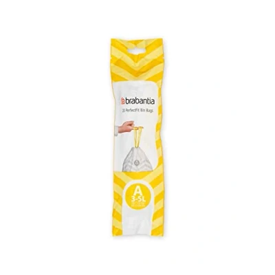 Imagen de Brabantia Perfectfit Bolsas para basura, 20 unidades, 3 L, color blanco