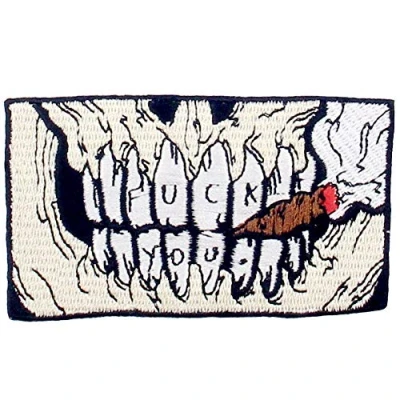 Imagen de Parche termoadhesivo para la ropa, diseño de Fumar cráneo