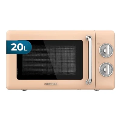 Imagen de Microondas Cecotec ProClean 3010 Retro Beige, 700 W, 6 niveles, Retro, 20 L, Beige