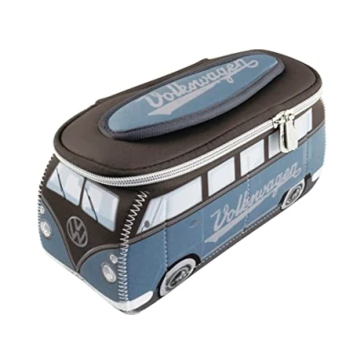 Imagen de BRISA VW Collection Volkswagen Bolsa de Neopreno Universal cosmético sartículos tocador T1 Camper Bus (Petrol y Marrón/Grande)
