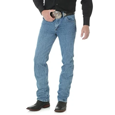 Imagen de Wrangler Pantalones Vaqueros de Corte Ajustado para Hombre, Talla única, Lavada a la Piedra., 33W x 32L