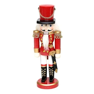 Imagen de Dekohelden24 Cascanueces con diseño de soldado en rojo, 20 cm aprox