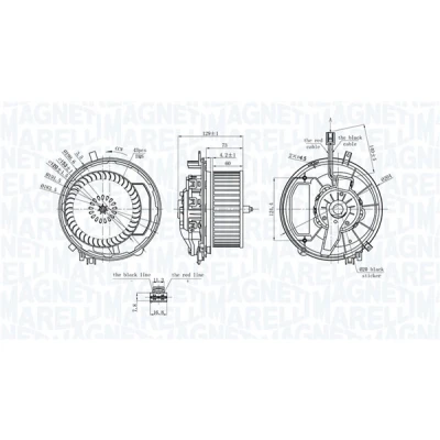 Imagen de MAGNETI MARELLI 069412245010 Motor eléctrico, ventilador habitáculo 12 SKODA: Octavia 3 Combi