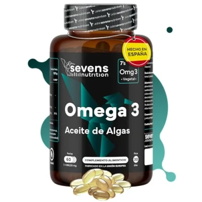 Imagen de Omega 3 Vegano Aceite de Algas Omegatex® 1000 mg DHA por dosis diaria 60 Cápsulas Blandas Contribuye al Funcionamiento Normal del Cerebro Con Vitamina E
