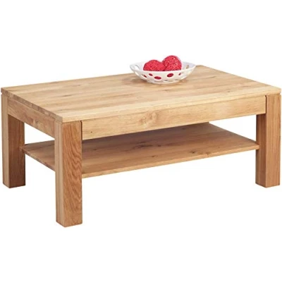 Imagen de HomeTrends4You 244322 Mesa de café (Roble barnizada con cajón 105 x 44 65 cm