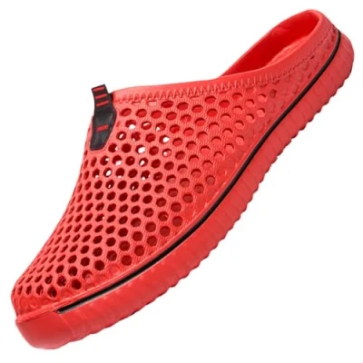 Imagen de SAGUARO Unisex Zapatillas de Playa Ahueca hacia Fuera Las Jardín Sandalias Clogs Zapatos Interior Exterior del Deslizador 42EU Rojo