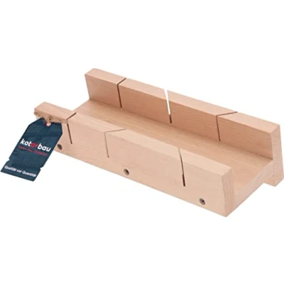 Imagen de KOTARBAU® Caja de ingletes, para inglete 30 x 12 cm, Ideal cortes en ángulos 90 y 45, cortar marcos, perfiles, tubos, sierra ingletadora