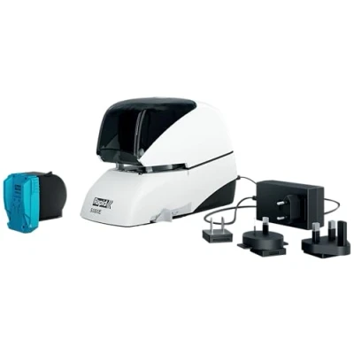 Imagen de RAPID 20993411 Grapadora eléctrica con tecnología Flat Clinch modelo 5080E color plata/naranja