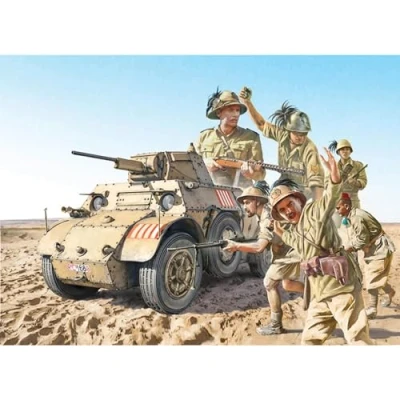 Imagen de Italeri 6591 1:35 AB 41 con Infantería Italiana Bersaglieri modelismo, Kit, Libre, Hobby, encolado, Kit de plástico, detallado, sin Pintar