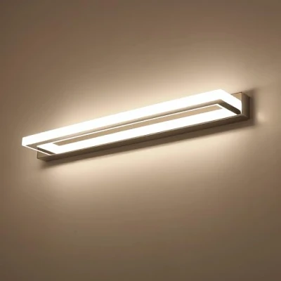Imagen de ECOBRT LED Lámpara de Espejo Cromo Baño 42cm Largo 9W 4000K Pared Ban 220V