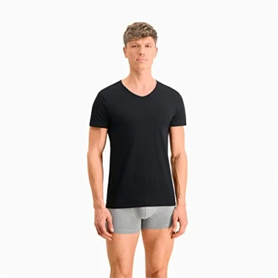 Imagen de Puma Basic Vneck 2 PACK Camiseta interior, Hombre, Talla: Small, Black
