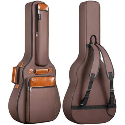 Imagen de CAHAYA Funda de Guitarra Universal Acolchada 12 mm para Acústica y Clásica Color Marrón CY0150