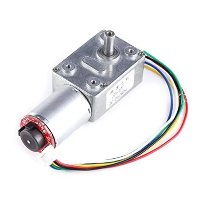 Imagen de Motor de engranaje helicoidal turbina alto par DC 12 V, con codificador fuerte autoblocante 10/20/30/40/100 RPM(40RPM)