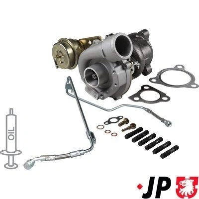 Imagen de JP GROUP 1117801710 Turbocompresor de gases escape incl. kit juntas, con tubería entrada aceite AUDI: A6 C5 Berlina, Avant