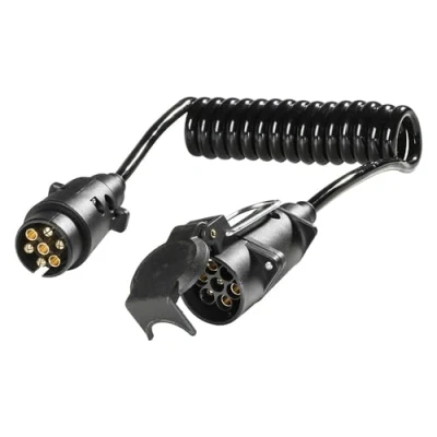Imagen de as Schwabe cable de extensión adaptador 12 V conexión eléctrica para coches 2 m 7 polos caravanas y autocaravanas IP44 Negro