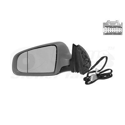 Imagen de espejo retrovisor Van Wezel 0325817 izquierda imprimado completo, asférico, para ajuste elect. espejo, calefactable AUDI: A4 B6 Avant