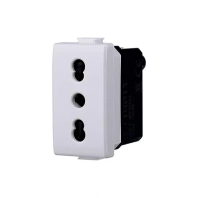 Imagen de A2ZWORLD Toma bipaso 2P + T 10/16 A, compatible con Bticino Living (blanco)