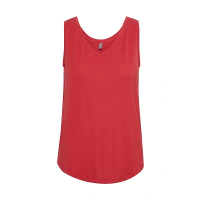 Imagen de Camiseta de tirantes mujer con cuello pico CULTURE Poppy