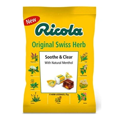 Imagen de Ricola Soothe&amp; Clear Hierba original (75 g, 12 unidades)