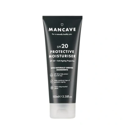 Imagen de ManCave Crema Hidratante Facial Antiedad con FPS 20, 100 ml de Hombre Rosa Mosqueta y Vitamina E Cara Previene el Envejecimiento Formulación Natural, Vegana
