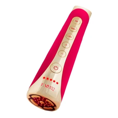 Imagen de FAQ 102 Pink Ruby Radiofrecuencia Facial Profesional EMS, RF y 8 Luces LED Luz Roja Terapia Antiedad Masajeador T Sonic Cuidado Mujer Infrarroja
