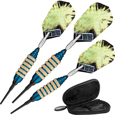 Imagen de Viper Spinning Abeja casemaster Dardos de Punta Blanda con Almacenamiento/Estuche Viaje, 16 Gramos, Azul